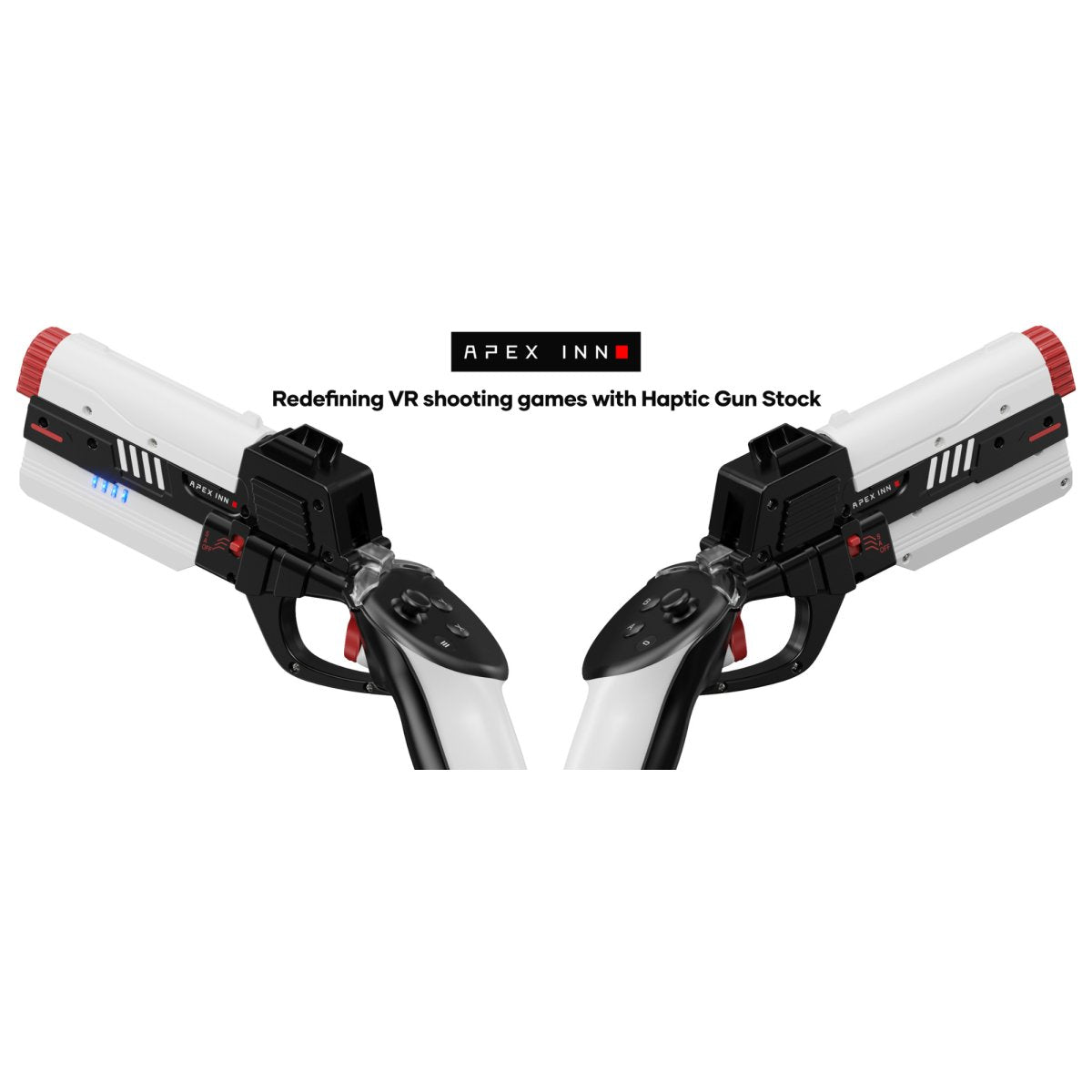 APEX INNO haptic controller grip | haptic VR gun for Meta Quest 3 / 3S